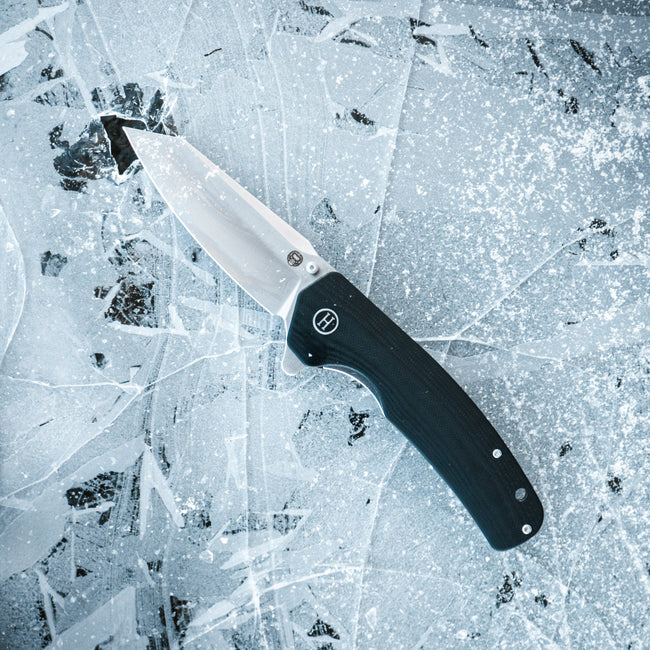 The Clip Point Folding Pocket Knife Giftset for Men and Women (Silver and Black)