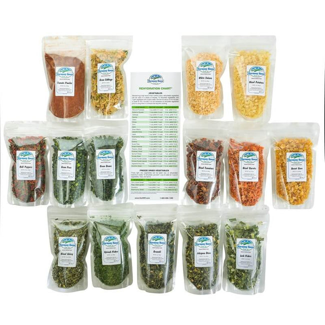Veggie Sampler Box Harmony House Vegetable Sampler (15 Zip Pouches) – PrepSOS