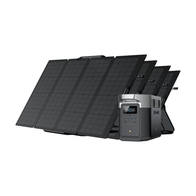 EcoFlow DELTA Max 1600 Solar Generator + 4 (Four) 160W Portable Solar Panels 1