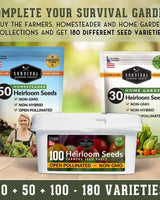 Complete Survival Garden Kit – 100 Seeds to Grow Food for Your Family