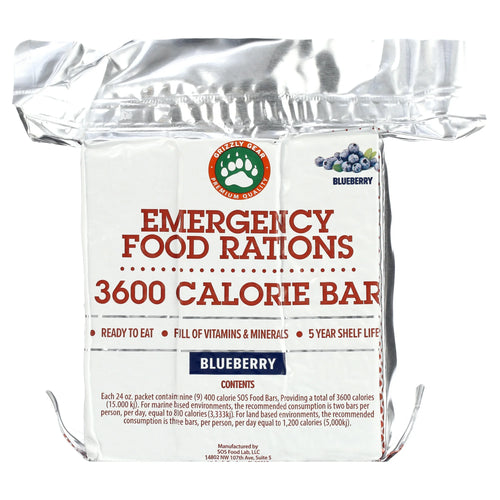 Grizzly Gear - Emergency Ration Bars - 9 Bar Pack