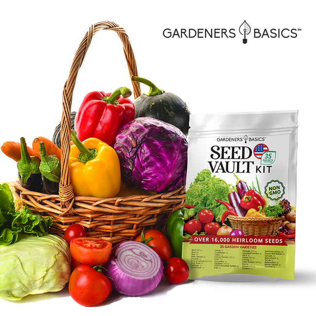 garden variety seeds Survival Vegetable Seeds Garden Kit Over 16,000 Seeds Non-GMO and Heirloom