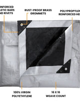 20’ x 20’ Super Heavy Duty Poly Tarp
