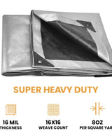 30’ x 40’ Super Heavy Duty Poly Tarp