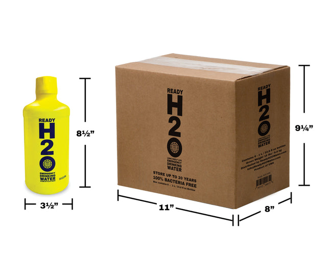 Emergency Drinking Water - Bacteria Free - 20 yr - 1 Liter Bottles - Pallet Quantity (840L)