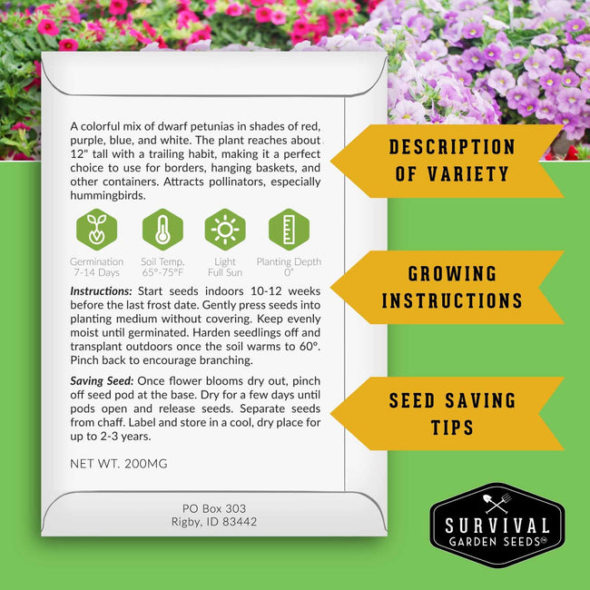 Apartment Kit Seed Vault - 20 Container Friendly Varieties