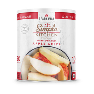 ReadyWise - Simple Kitchen Dried Apple Chips - 20 Serving Can