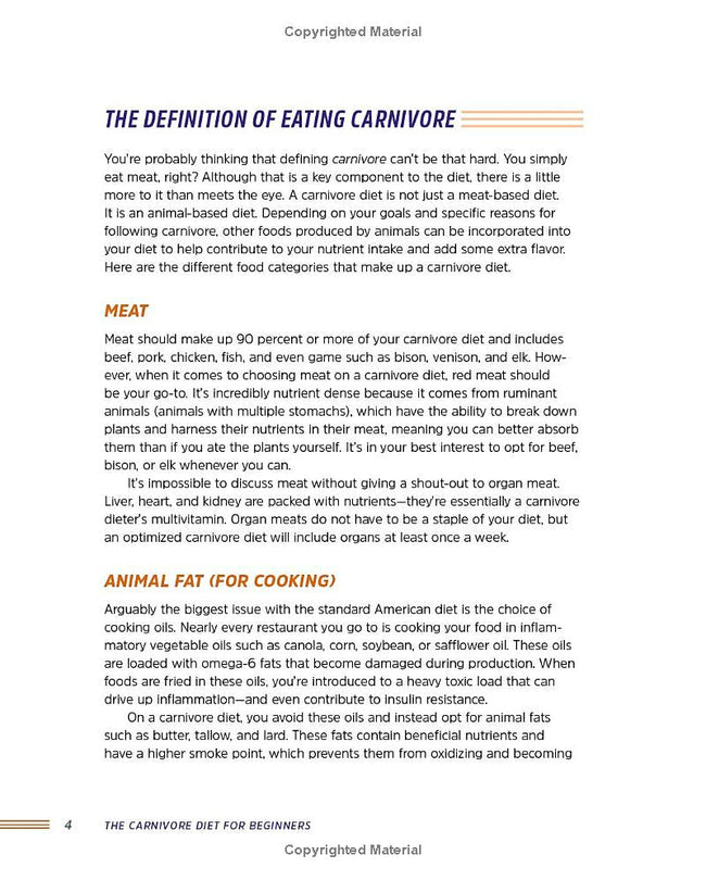 The Carnivore Diet for Beginners (Spiral Bound)