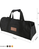 Tote Shape Canvas Firewood Log Carriers