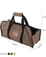 Tote Shape Canvas Firewood Log Carriers