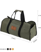 Tote Shape Canvas Firewood Log Carriers