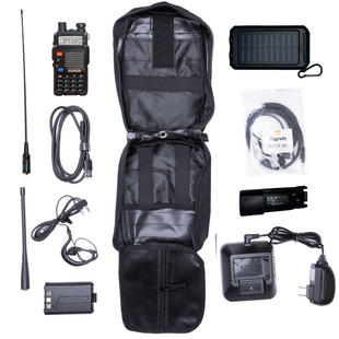 UV5R Gen 3 8 Watt Ham Radio Go Bag with Portable Solar Charger & High-Power + Nagoya NA771