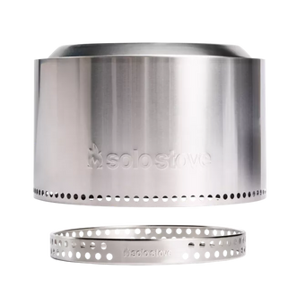 Solo Stove Stainless Steel Yukon + Stand 2.0 - Portable & "Smokeless"