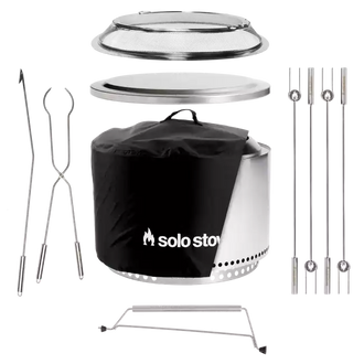 Solo Stove Stainless Steel Yukon Ultimate Bundle 2.0 - Portable & "Smokeless"