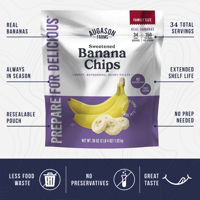 Banana Chips Family Size Pouch, 34 Servings