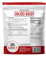 100% USDA Freeze Dried Beef Dices