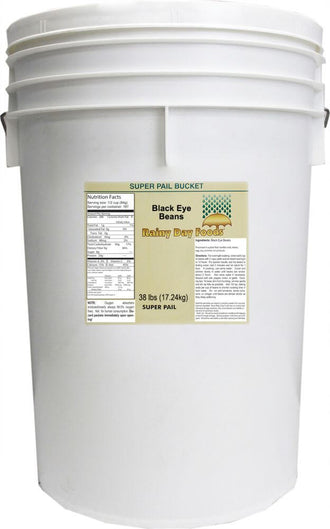 Rainy Day Foods Blackeye Beans 5 Gallon 31 lb. Super Pail - 167 Servings