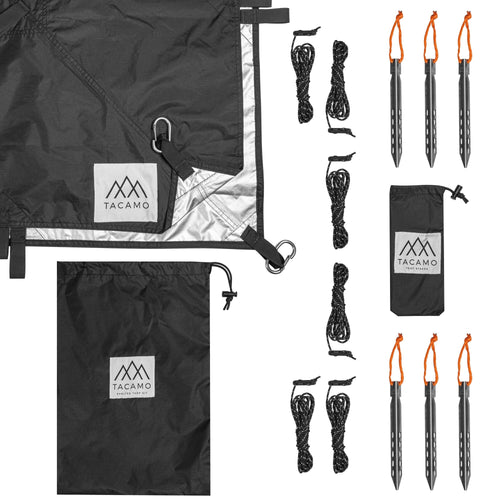 neco tarp Bushcraft Reflective Shelter Tarp 10 ft x 12 ft / Black