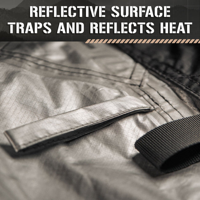 heat reflective tarp Bushcraft Reflective Shelter Tarp 10 ft x 12 ft / Black