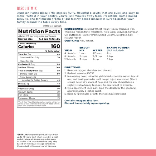 Buttermilk Biscuit Mix Can, 29 Servings