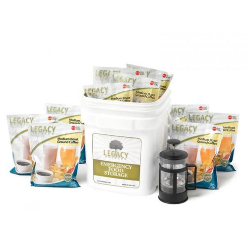 350 Serving Ground Coffee Bucket with French Press