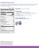 Dehydrated Apple Slices Can, 20 Servings