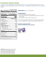 Dehydrated Chopped Onions Can, 130 Servings