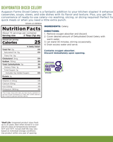 Dehydrated Cross Cut Celery Can, 73 Servings
