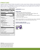 Dehydrated Spinach Flakes Can, 45 Servings