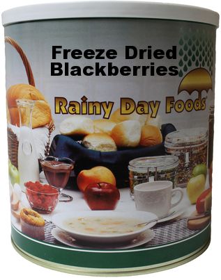 Rainy Day Foods - Freeze Dried Whole Blackberries #10 can - 6 Pack
