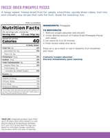 Freeze Dried Pineapple Pieces Can, 34 Servings