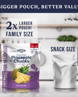 Freeze Dried Pineapple Pieces Family Size Pouch, 20 Servings