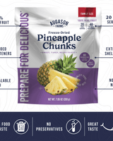Freeze Dried Pineapple Pieces Family Size Pouch, 20 Servings