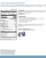 Freeze Dried Shredded Colby Cheese Can, 30 Servings