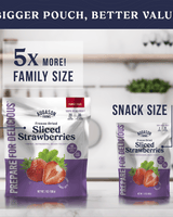 Freeze Dried Sliced Strawberries Family Size Pouch, 20 Servings