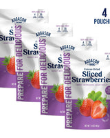 Freeze Dried Sliced Strawberries Pouch, 4 Servings