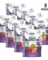 Freeze Dried Sliced Strawberries Pouch, 4 Servings