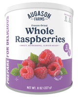 Freeze Dried Whole Raspberries Can, 23 Servings