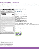 Freeze Dried Whole Raspberries Can, 23 Servings