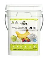 Dehydrated & Freeze Dried Fruit Variety Pail, 86 Servings