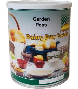 Rainy Day Foods Non-GMO Garden Peas Sweet 49 oz. #10 Can - 99 Servings