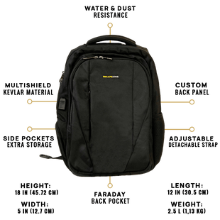 EscapeZone Shield/Faraday Ballistic Backpack-NAVY