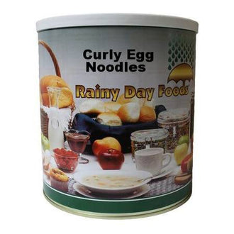 Rainy Day Foods Curly Egg Noodles Medium 20 oz. #10 Can - 10 Servings
