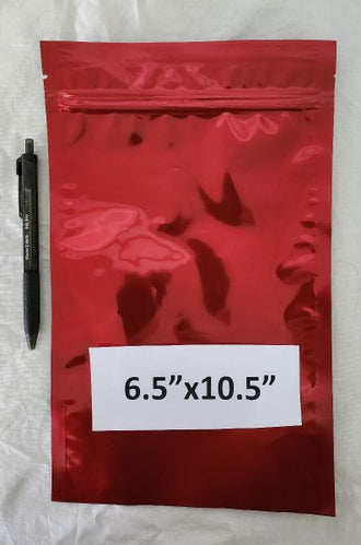 Rainy Day Foods - Mylar Bag Red W/Zip Lock 6.5" X 10.5"