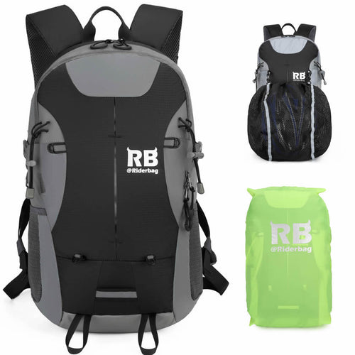 Black Reflective Commuter Bike Backpack