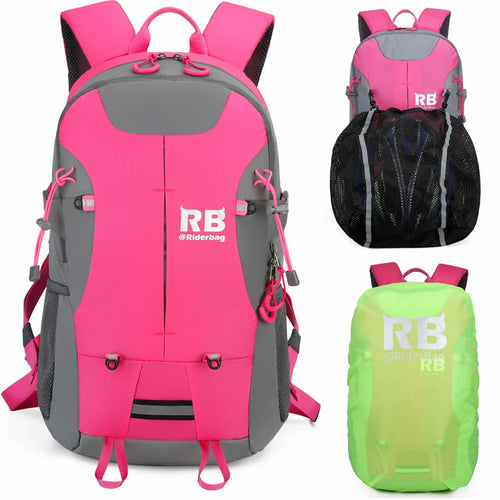 backpack laptop bike commuter High Visibility Pink Reflective Commuter Bike Backpack |Riderbag Reflektor35