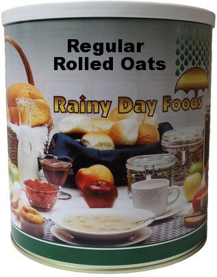 Rainy Day Foods Regular Rolled Oats #10 Cans - 6 Pack