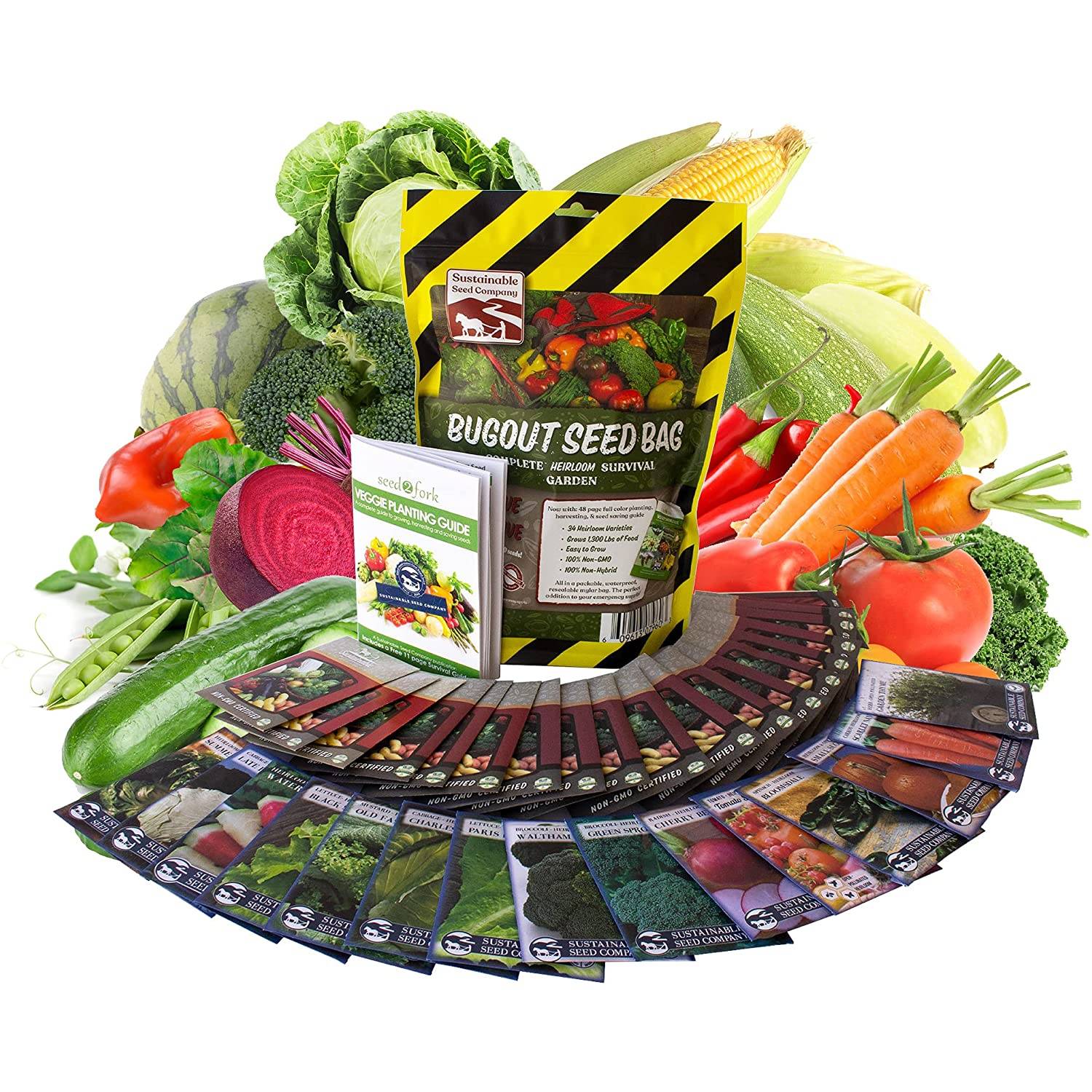 plant seeds in a bag Sustainable Seed Company Bugout Seed Bag - 34 Varieties