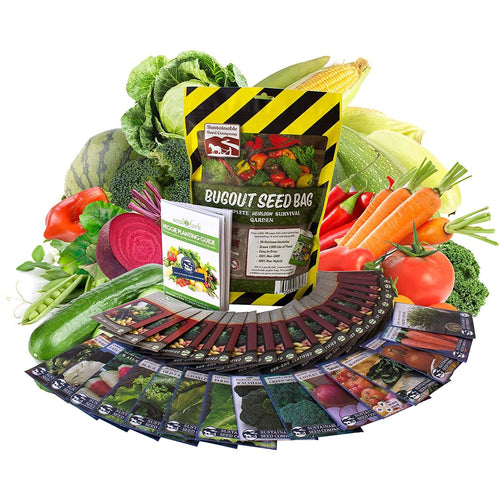 survival garden seeds company Sustainable Seed Company Bugout Seed Bag - 34 Varieties