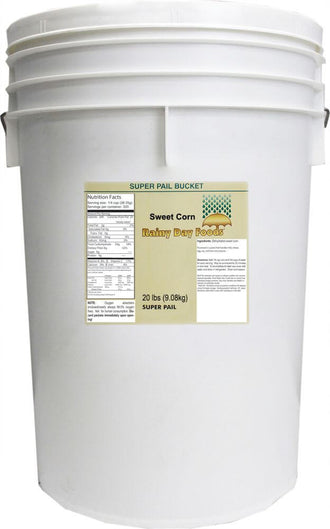 Rainy Day Foods Dehydrated Corn Super Sweet 5 Gallon 16 lb. Super Pail - 256 Servings